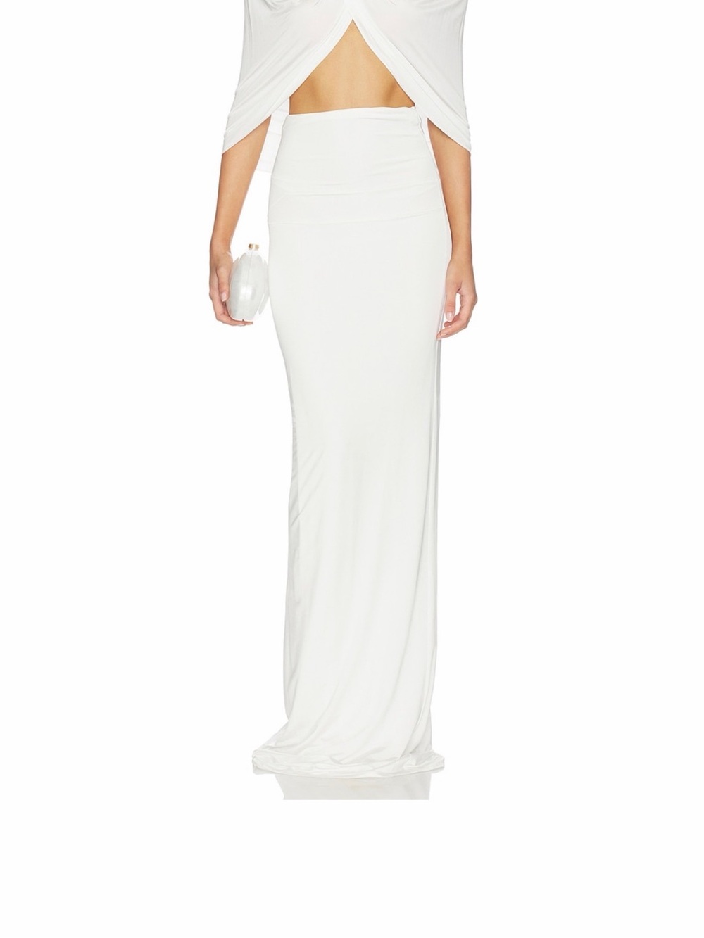 Lovers + Friends White Maxi Pencil Skirt